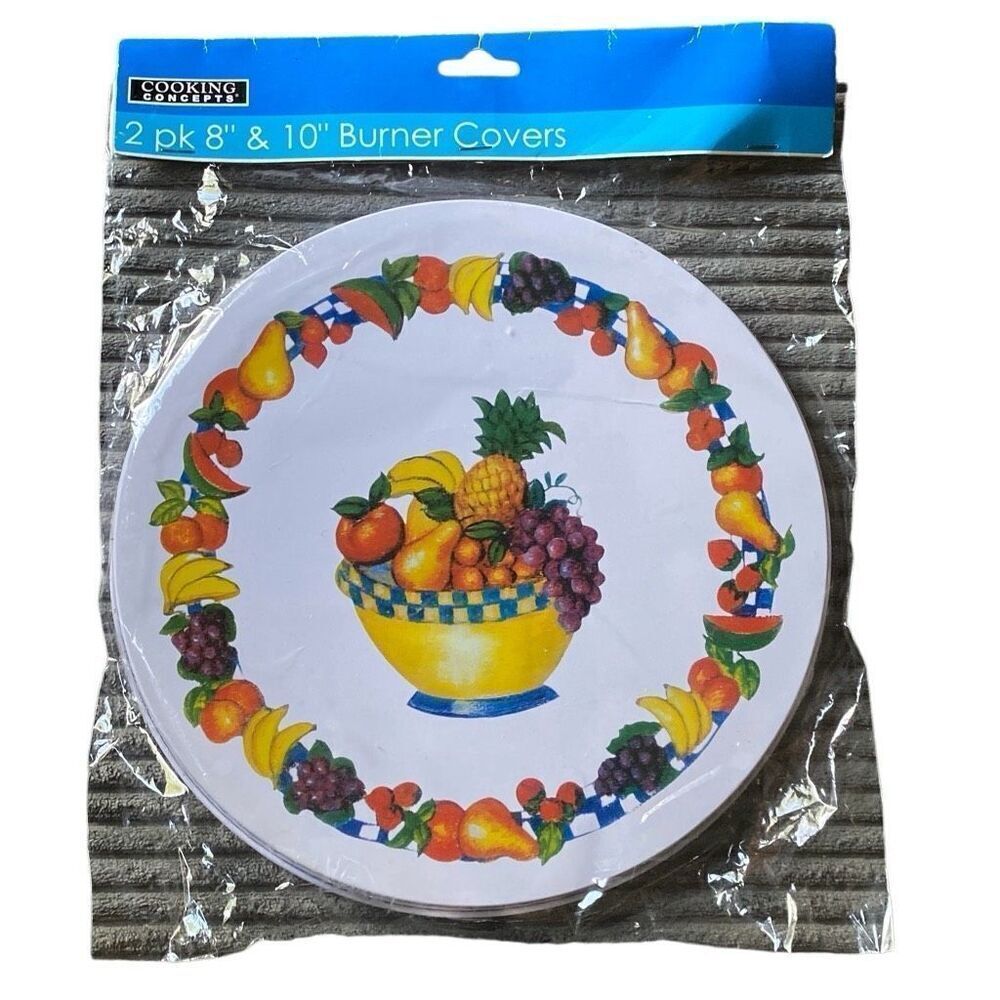 Vintage 90s kitchen cooking concepts burner covers FRUIT BOWL retro cottage